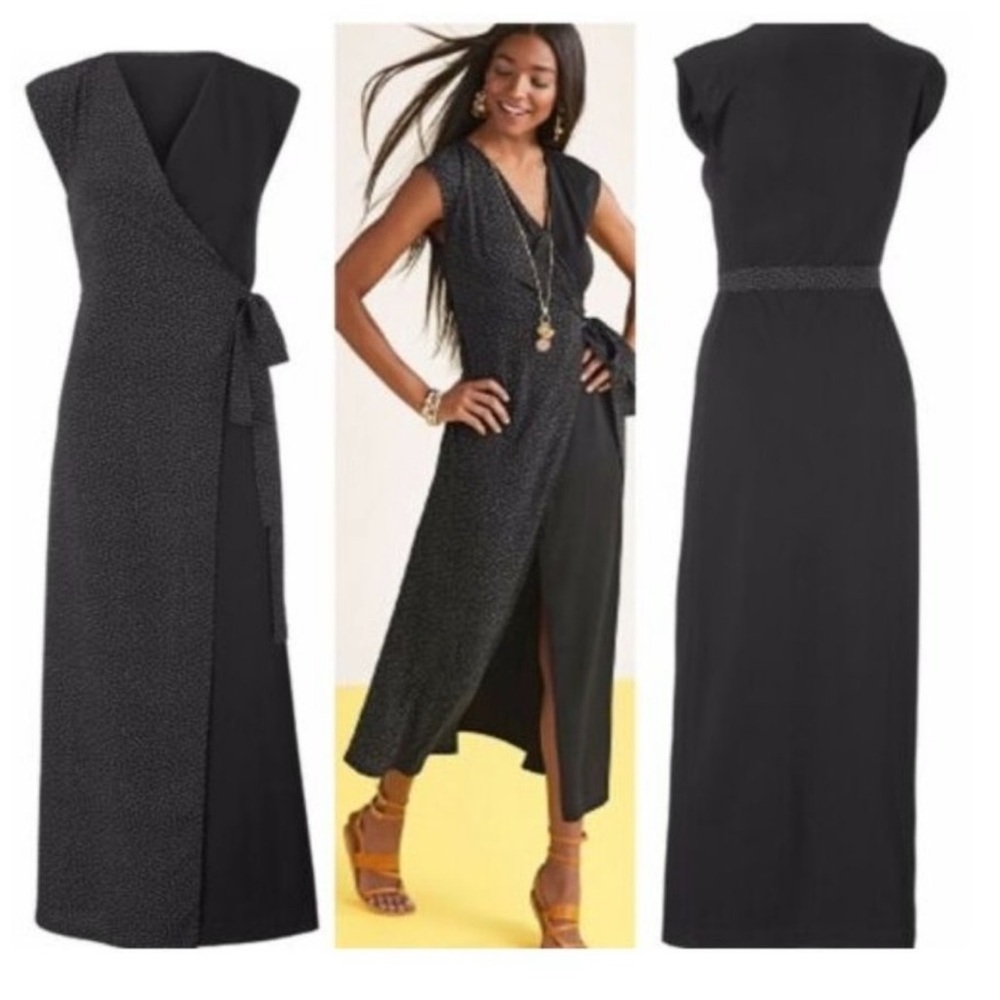 CAbi 5609 Limited Edition Disco Wrap Maxi Dress Small